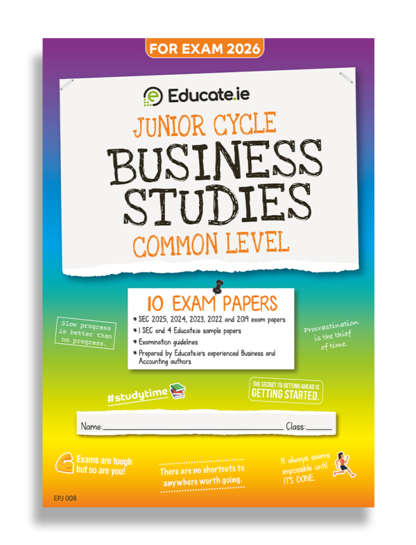 2026 Junior Cycle Business Studies Exam Papers Cover