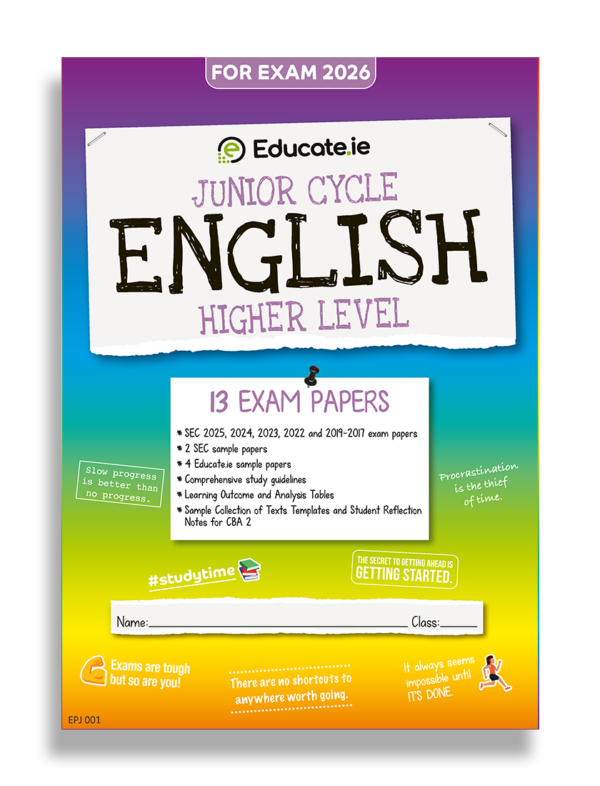 2026 JC English HL Exam Papers Cover