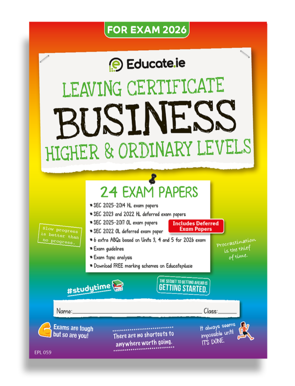 2026 Leaving Cert Business Exam Papers Cover