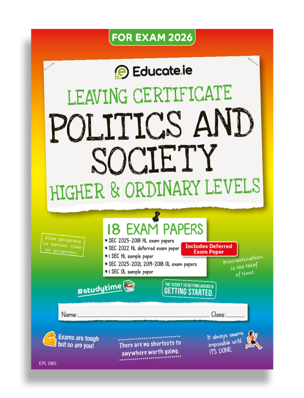 2026 Leaving Cert Politics And Society Exam Papers Cover