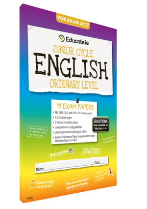 2027 English Junior Cycle Ordinary Level Exam Papers 3D COVER