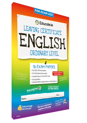 2027 English Leaving Certificate Ordinary Level Exam Papers 3D cover