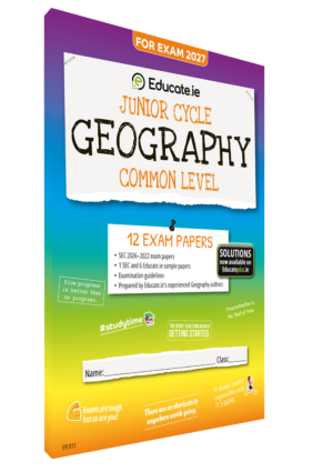 2027 Geography Junior Cycle Common Level Exam Papers 3D cover