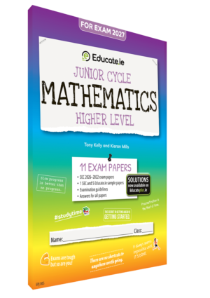 2027 Maths Junior Cycle Higher Level Exam Papers 3D Cover