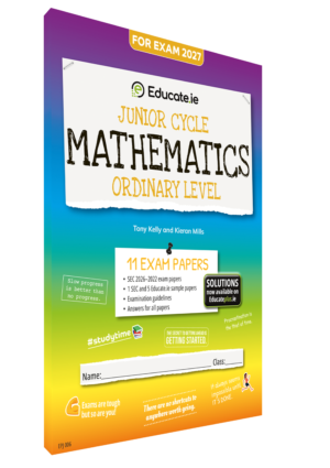 2027 Maths Junior Cycle Ordinary Level Exam Papers 3D Cover