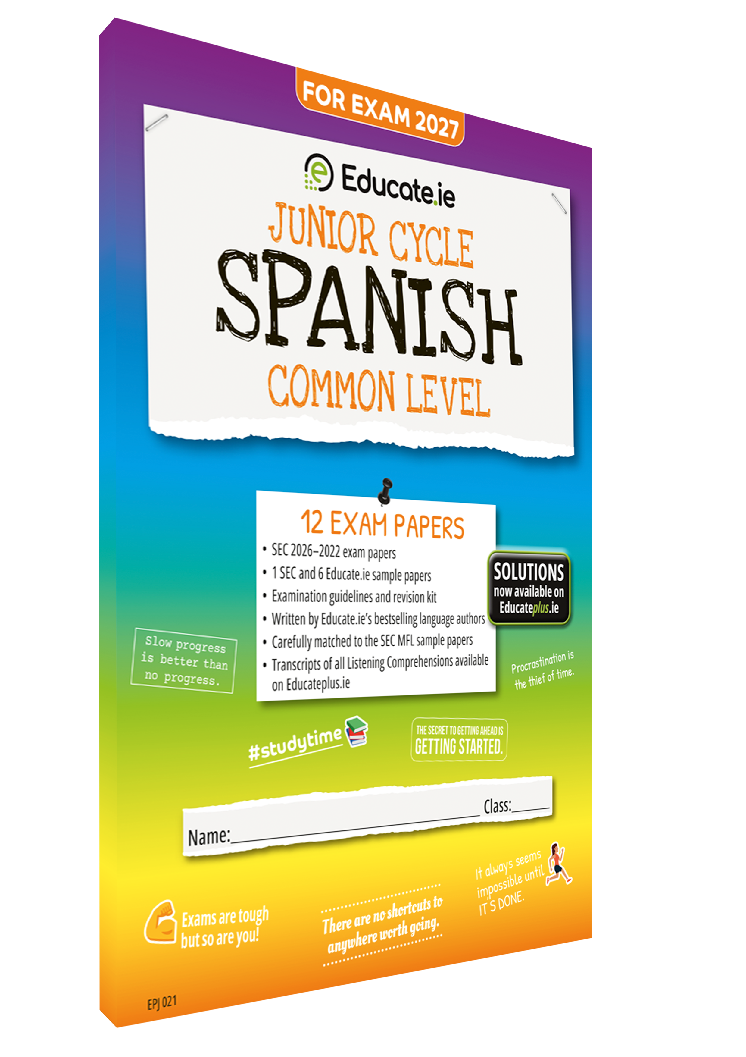 2027 Spanish Junior Cycle Common Level Exam Papers 3D cover 2027 Spanish Junior Cycle Common Level Exam Papers 3D cover